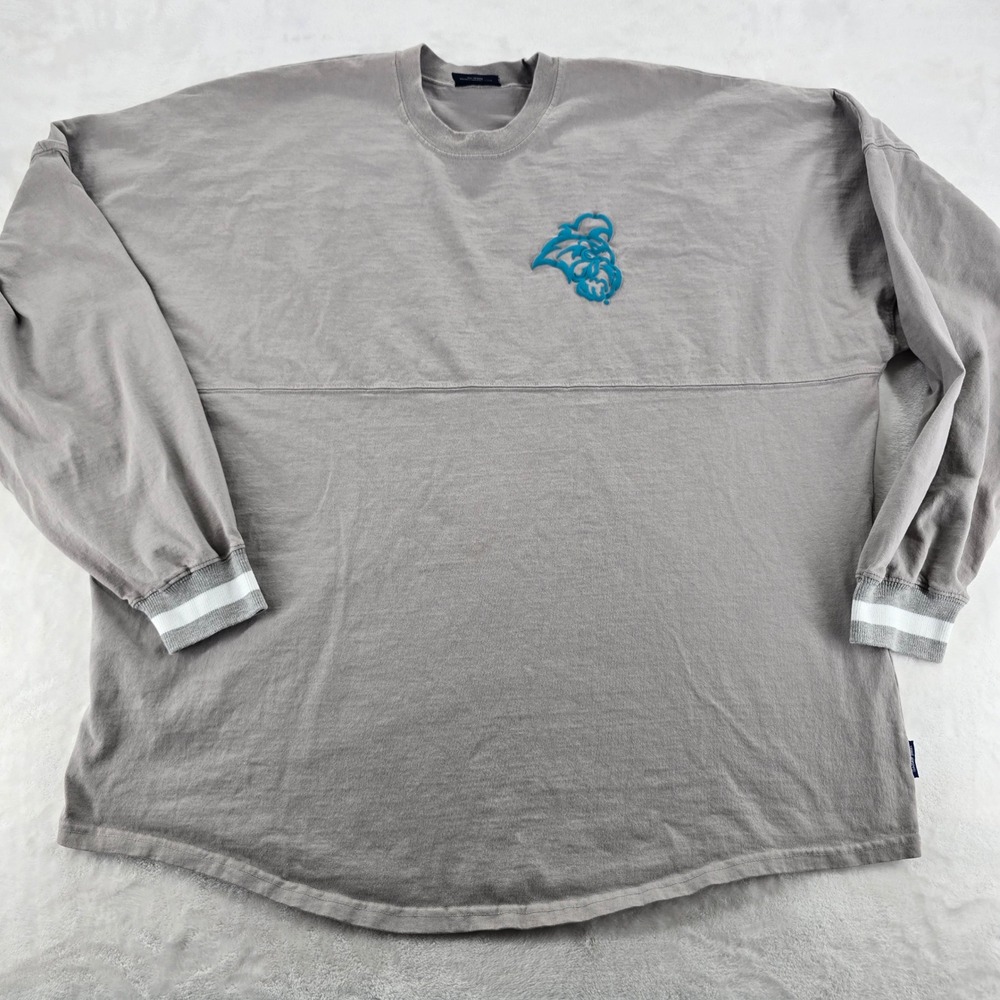 Spirit Jersey Coastal Carolina XXL Gray Long Sleeve Chanticleers Puff Print